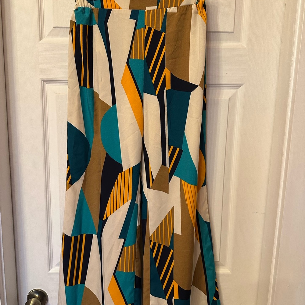 Abstract Patterned Women's Wide Leg Pants